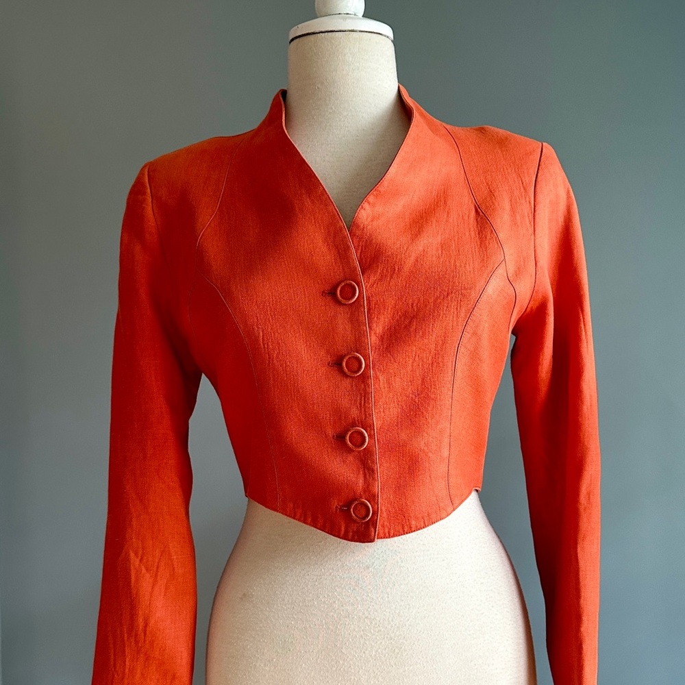 Vintage Linen Blazer